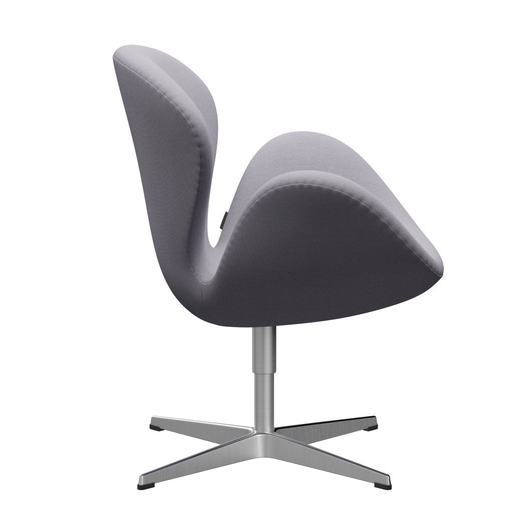 Fritz Hansen Swan Lounge Chair, saténově kartáčovaný hliník/Steelcut Sibry Grey Light