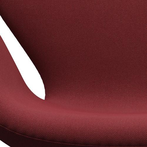Fritz Hansen Swan Lounge Chair, satén kartáčovaný hliník/Steelcut trio tmavě červená