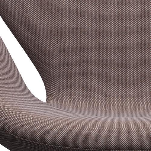 Fritz Hansen Swan Lounge Chair, Satin Brushed Aluminium/Steelcut Trio Orange/Light Grey/Black
