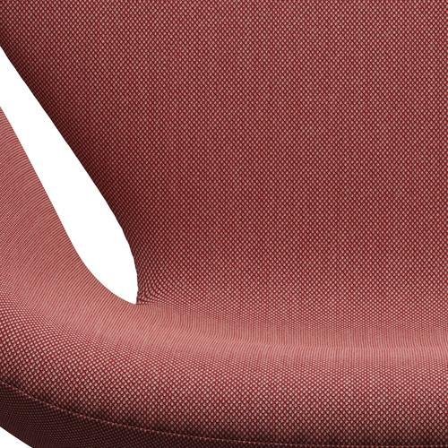 Fritz Hansen Swan Lounge Chair, satén kartáčovaný hliník/Steelcut Trio Pink/Red/Black