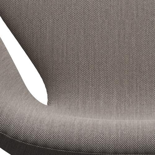 Fritz Hansen Swan Lounge Chair, Satin Brushed Aluminium/Steelcut Trio Pink/White/Black