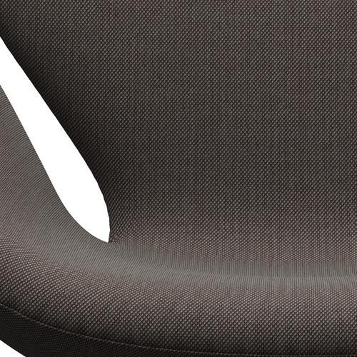 Fritz Hansen Swan Lounge Chair, saténové kartáčované hliníkové/Steelcut trio červené/světle hnědé
