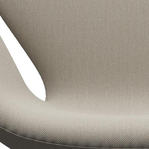 Fritz Hansen Swan Lounge Chair, Satin Brushed Aluminium/Steelcut Trio Sand