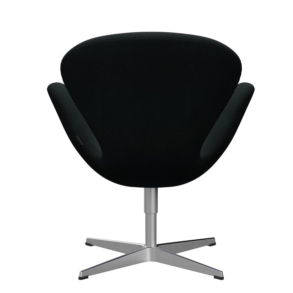 Fritz Hansen Swan Lounge Chair, satén kartáčovaný hliník/tonus černá