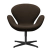 Fritz Hansen Swan Lounge Chair, černá lakovaná/pohodlí béžová/písek