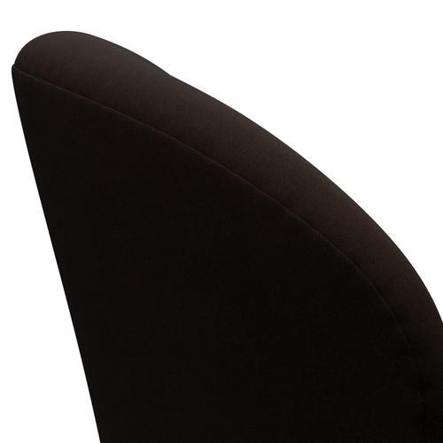 Lounge židle Fritz Hansen Swan, černá lakovaná/Comfort Brown (01566)