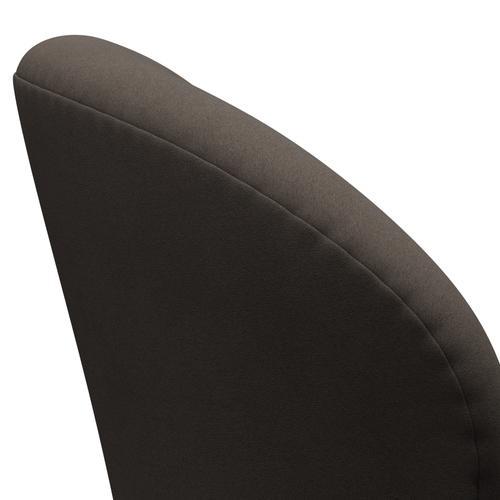 Lounge židle Fritz Hansen Swan, černá lakovaná/pohodlí šedá (61014)