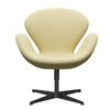 Lounge židle Fritz Hansen Swan, černá lakovaná/pohodlí šedá (68008)