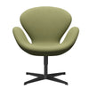 Lounge židle Fritz Hansen Swan, černá lakovaná/pohodlí šedá (68009)