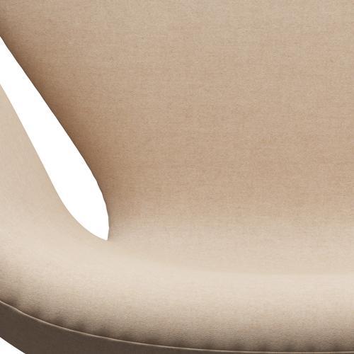 Krtz Hansen Swan Lounge Chair, Black Lacquered/Divina MD crème