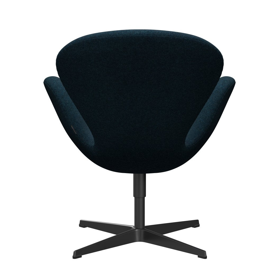 Fritz Hansen Swan Lounge Chair, Black Lacquered/Divina md benzín tma