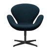 Fritz Hansen Swan Lounge Chair, Black Lacquered/Divina md benzín tma