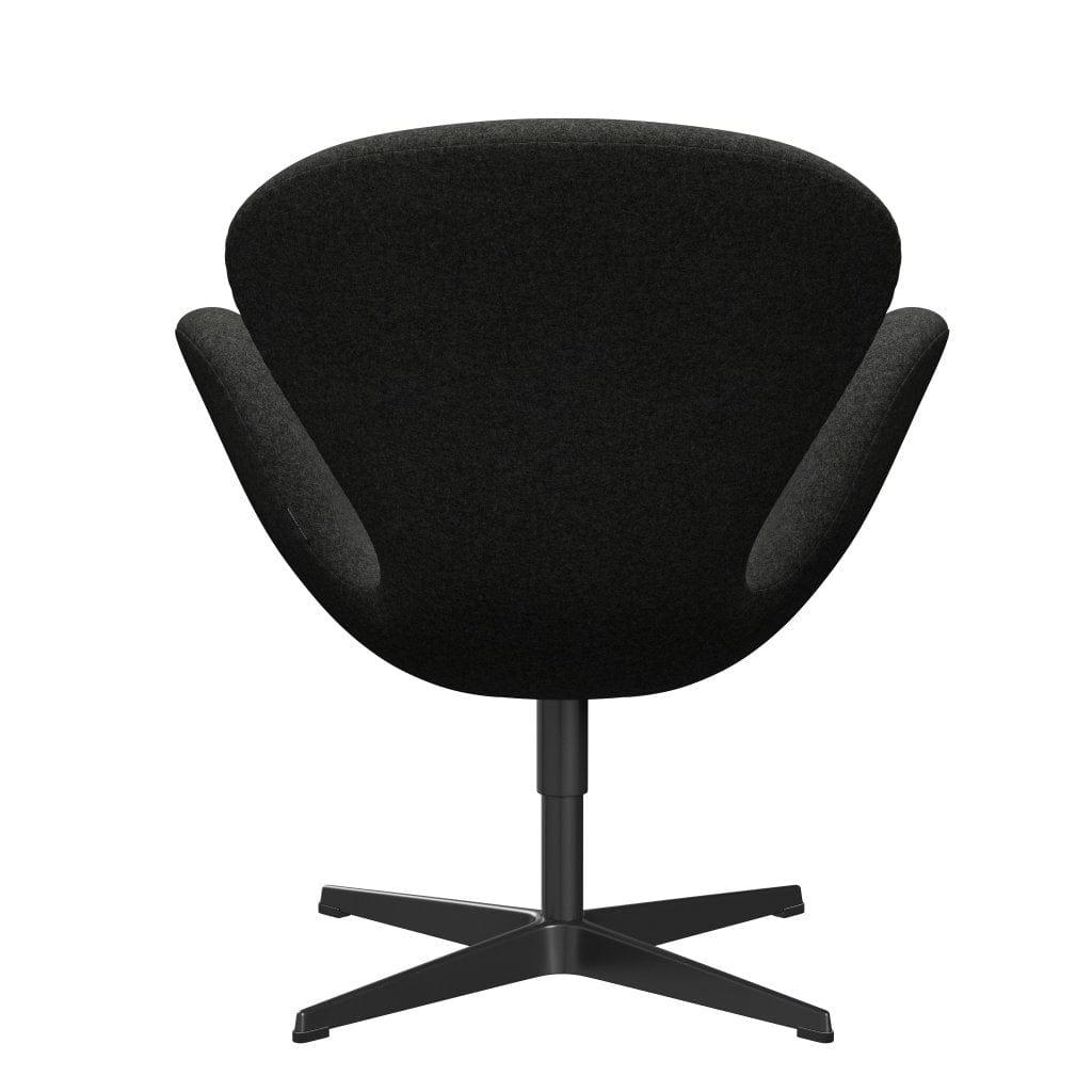 Fritz Hansen Swan Lounge Chair, Black Lacquered/Divina melange šedá