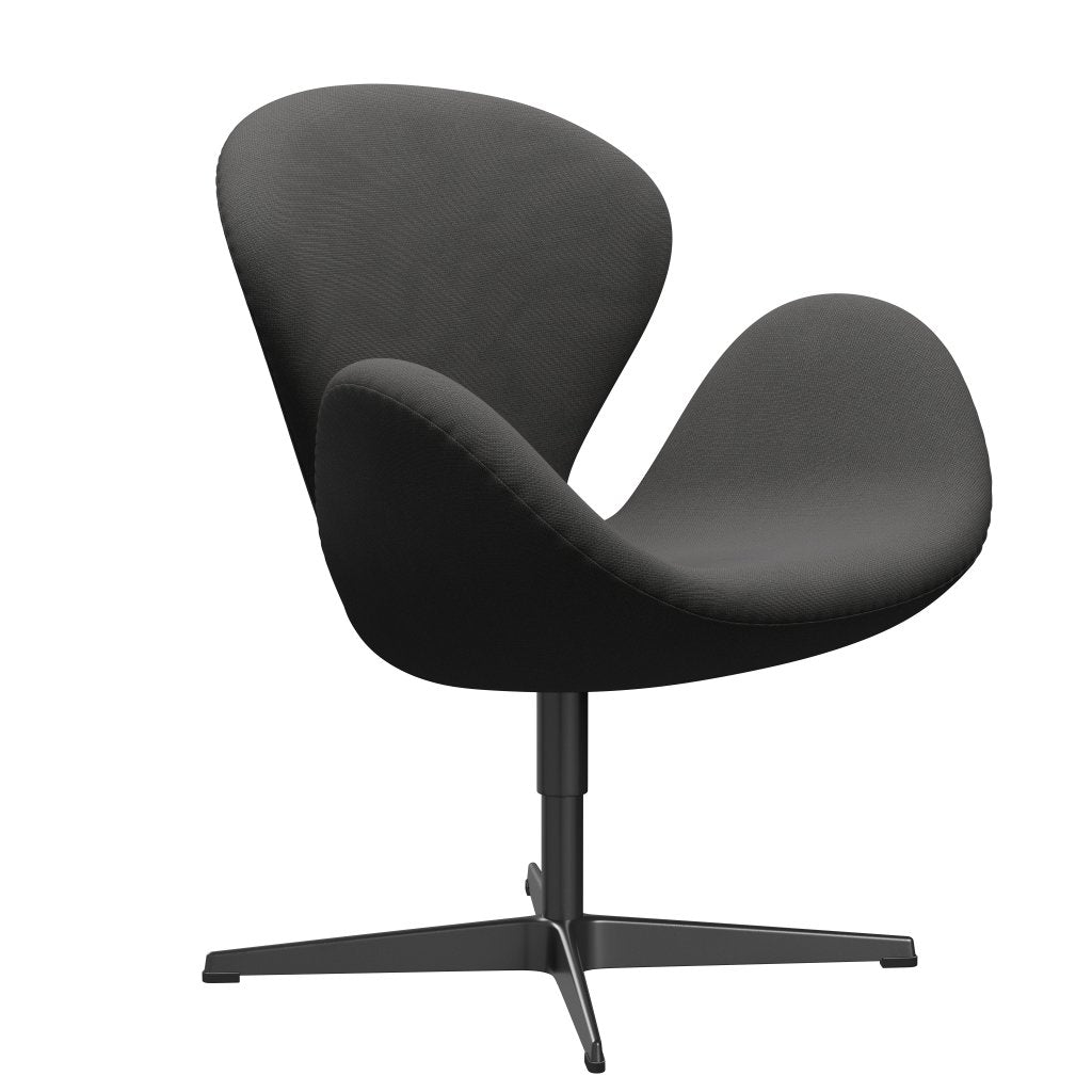 Fritz Hansen Swan Lounge Chair, černá lakovaná/sláva tmavě šedá