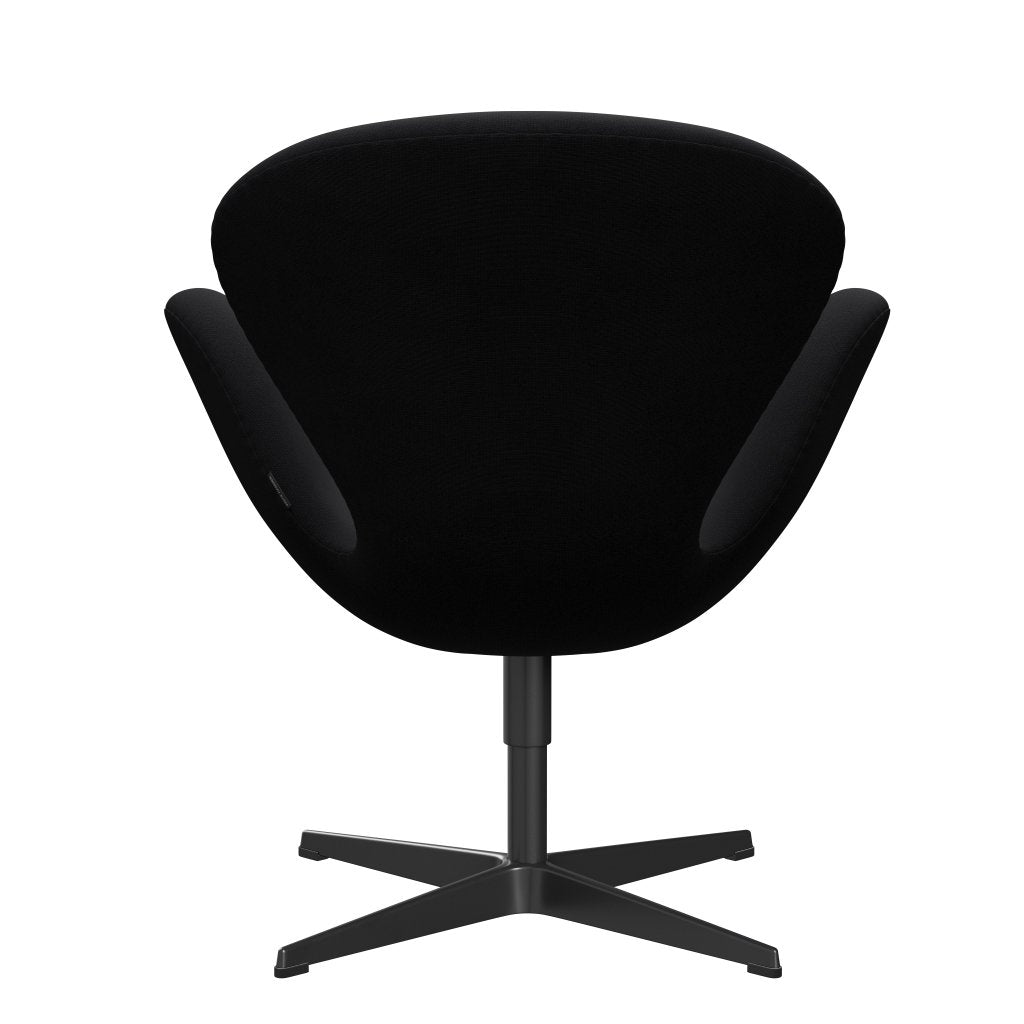 Židle Fritz Hansen Swan Lounge, černá lakovaná/sláva šedá (60051)