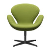 Fritz Hansen Swan Lounge Chair, černá lakovaná/sláva světla zelená