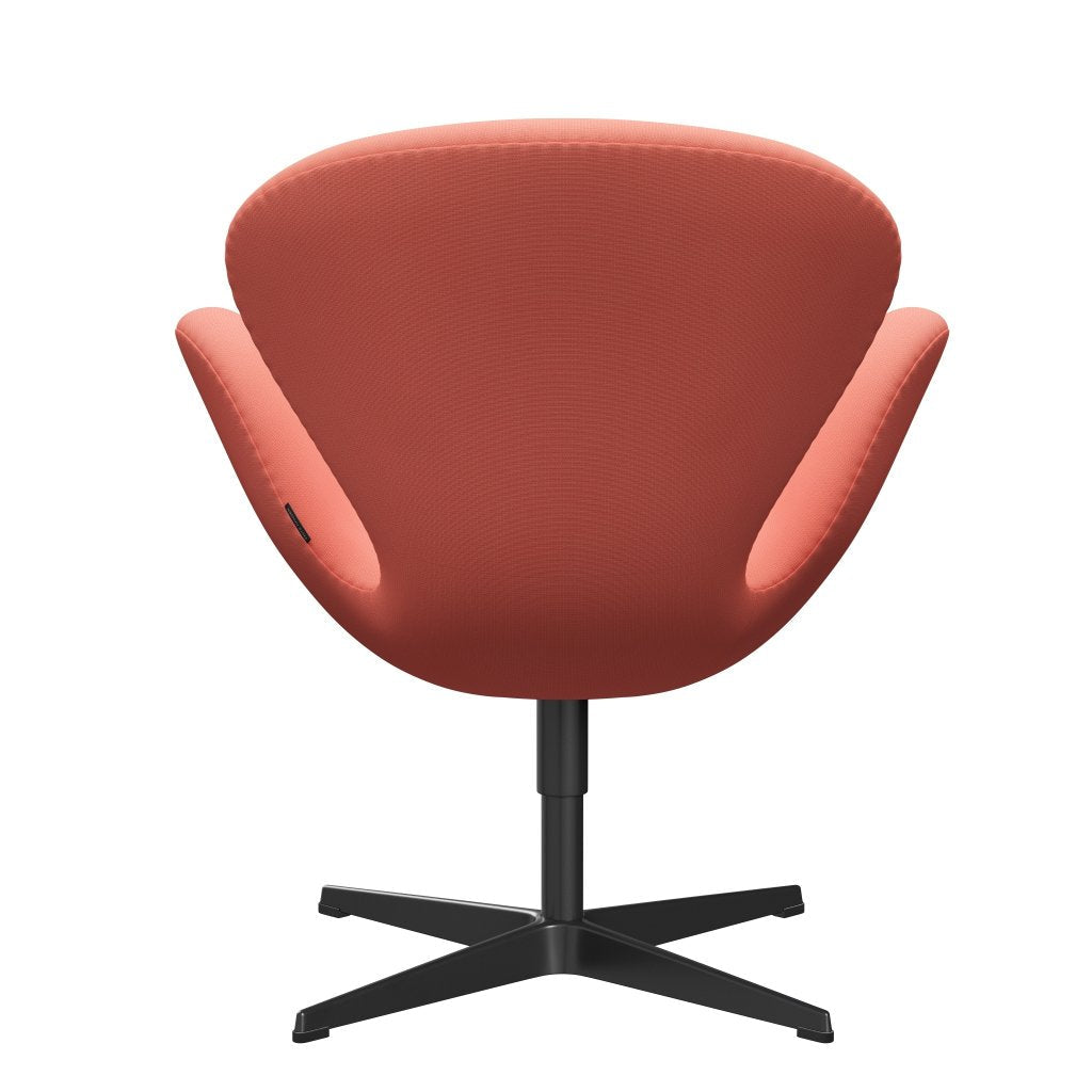 Fritz Hansen Swan Lounge Chair, černá lakovaná/sláva růžová světlo