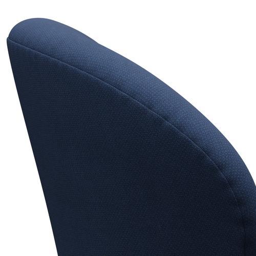 Fritz Hansen Swan Lounge Chair, Black Lacquered/Fiord Střední modrá/střední modrá