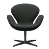 Fritz Hansen Swan Lounge Chair, Black Lacquered/Fiord Black mnohobarev