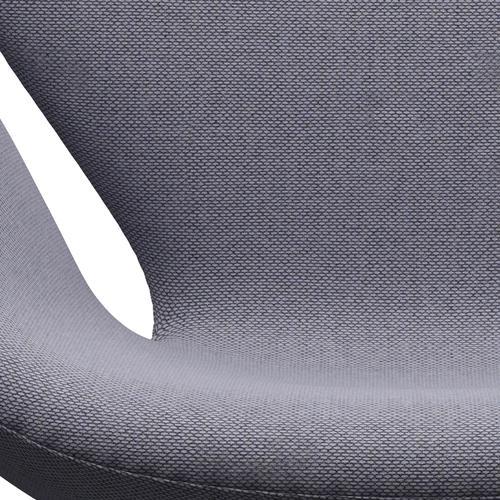 Fritz Hansen Swan Lounge Chair, černá lakovaná/re vlna levandule/přírodní