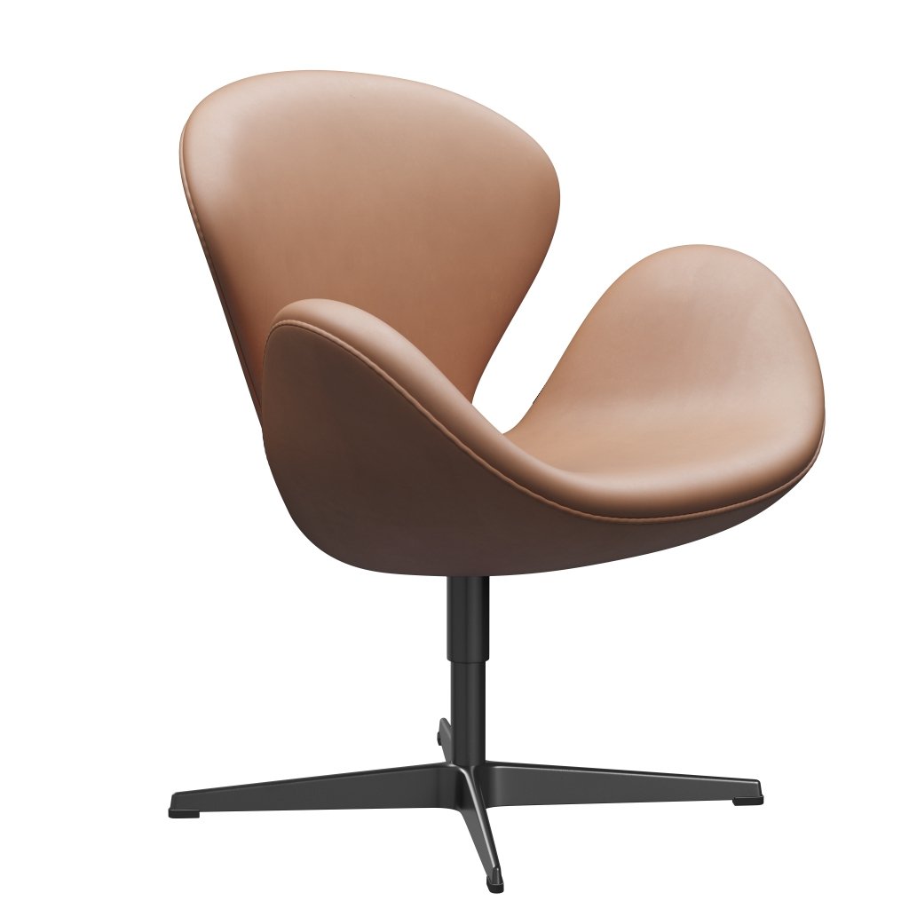 Fritz Hansen Swan Lounge Chair, černá lakovaná/rustikální rustikální
