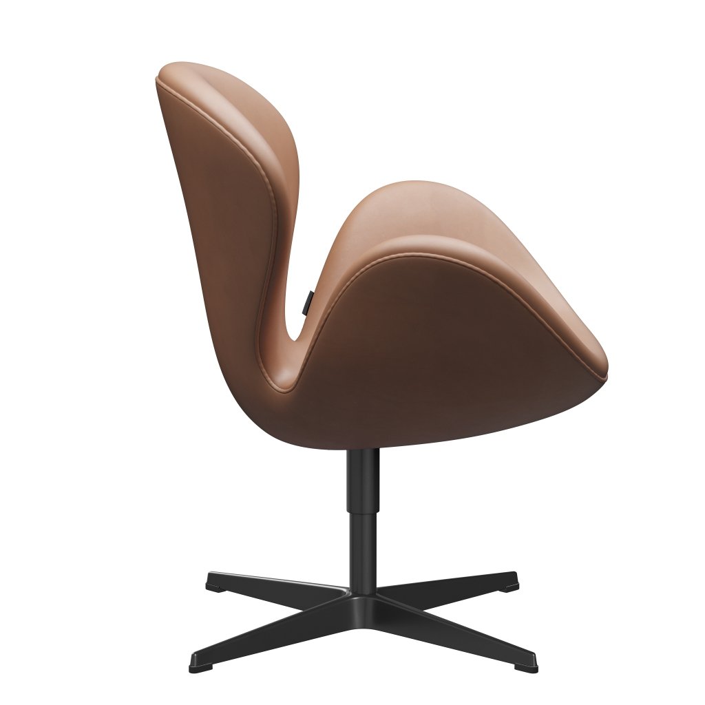 Fritz Hansen Swan Lounge Chair, černá lakovaná/rustikální rustikální