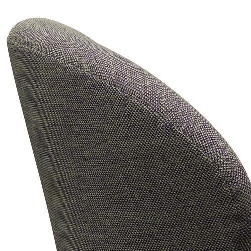 Lounge židle Fritz Hansen Swan, černá lakovaná/Sunniva Light Green/Violet