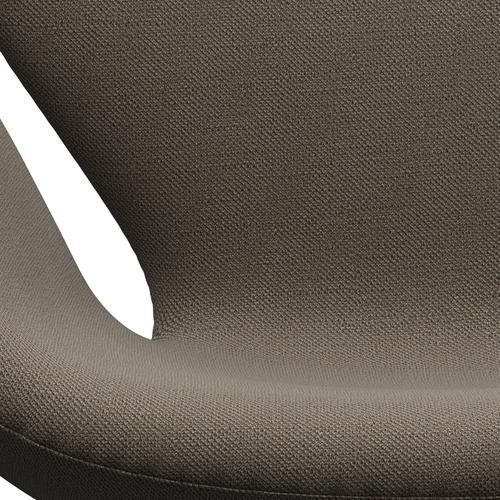 Fritz Hansen Swan Lounge Chair, černá lakovaná/Sunniva čokoláda/světle šedá