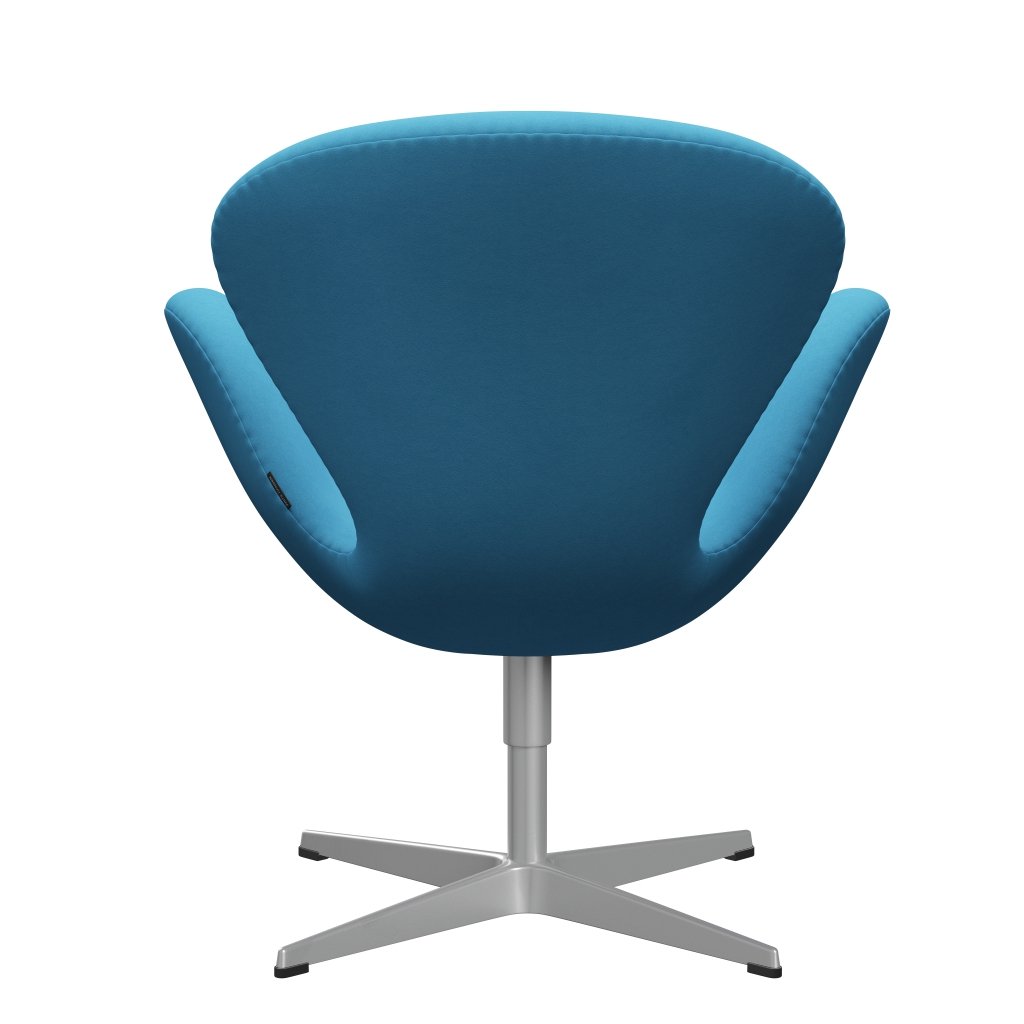 Lounge židle Fritz Hansen Swan, stříbrná šedá/pohodlí světle modrá (66010)