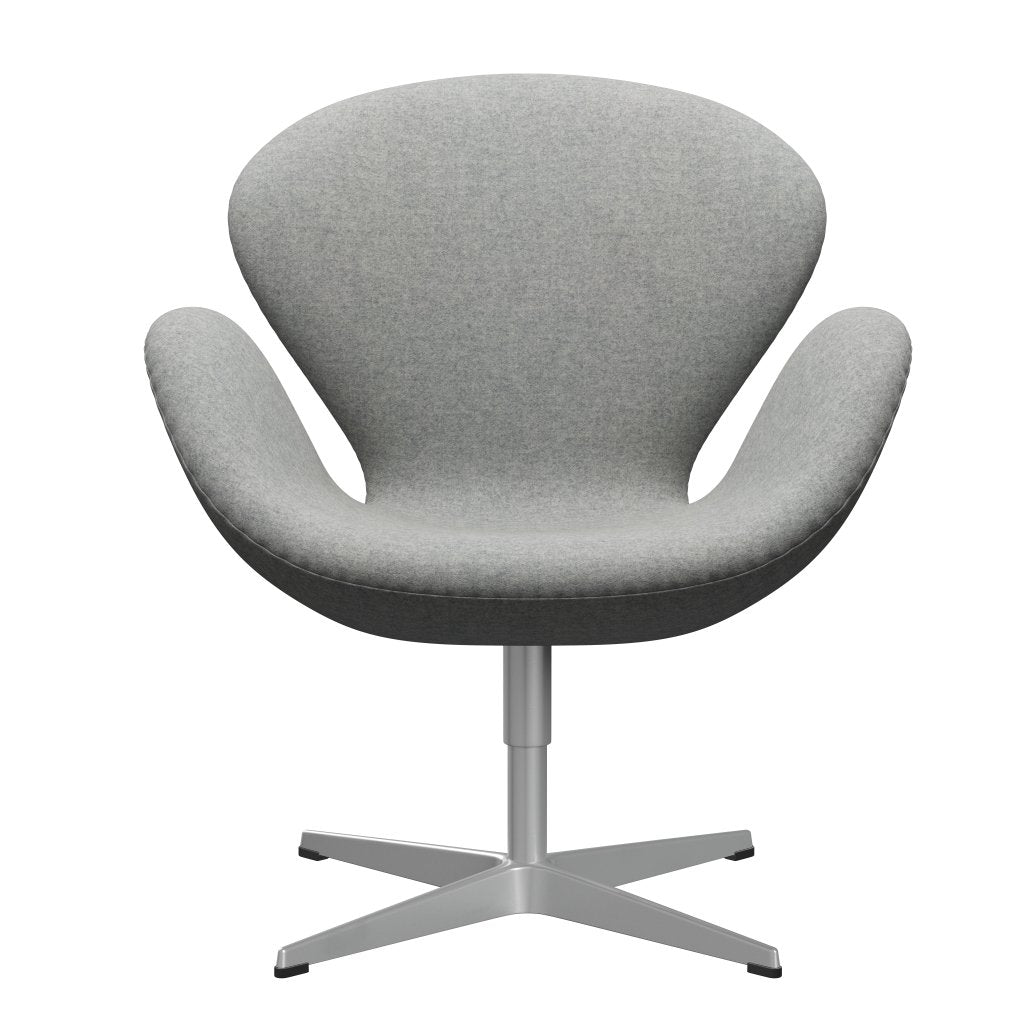 Fritz Hansen Swan Lounge Chair, stříbrná šedá/divina melange světle šedá