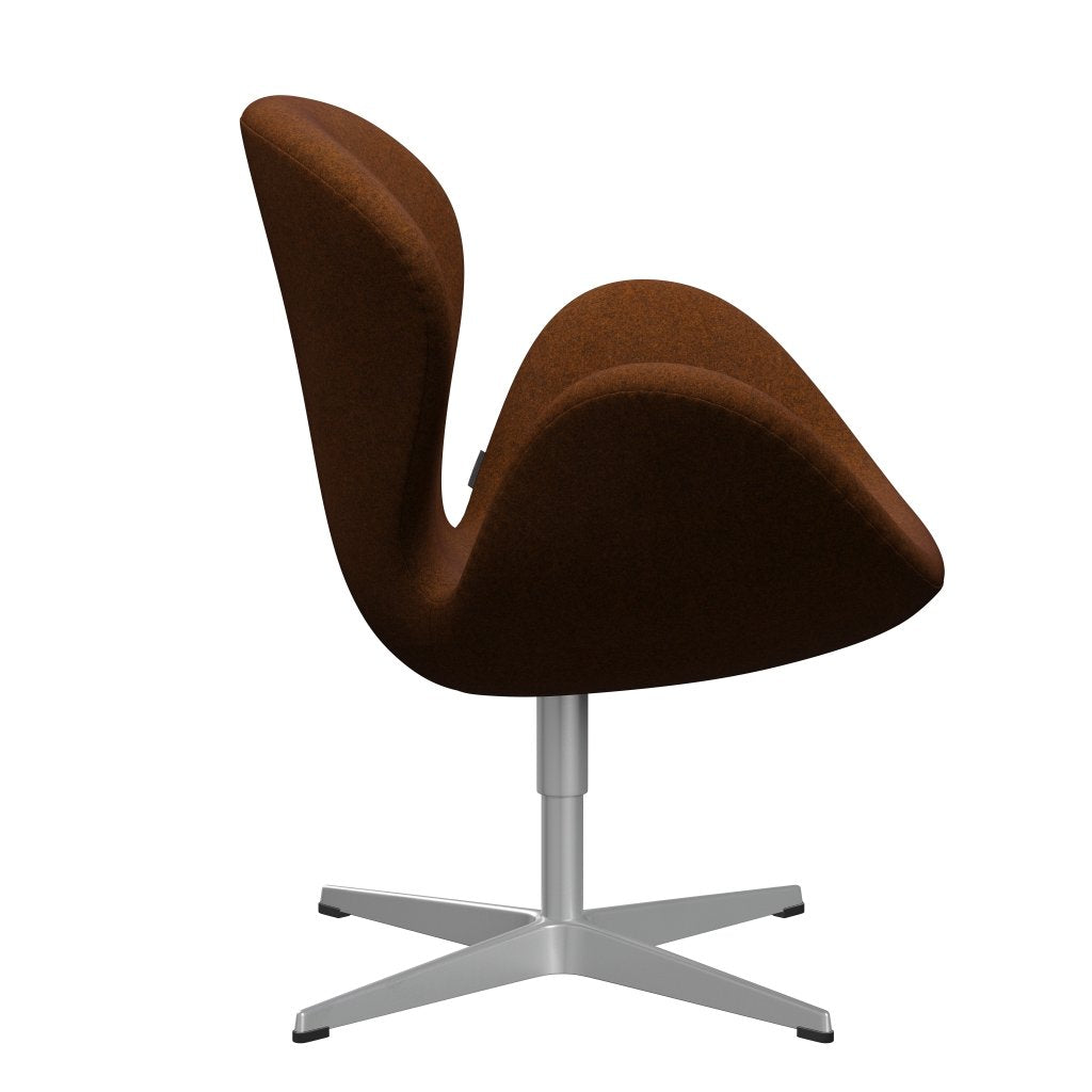 Fritz Hansen Swan Lounge Chair, stříbrná šedá/divina melange spálená oranžová