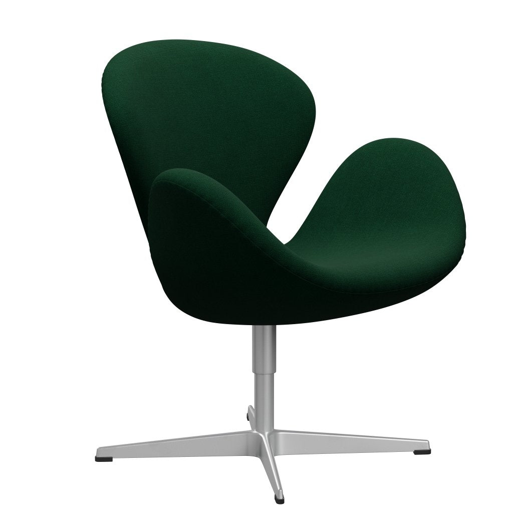Fritz Hansen Swan Lounge Chair, stříbrná šedá/hallingdal láhev zelená