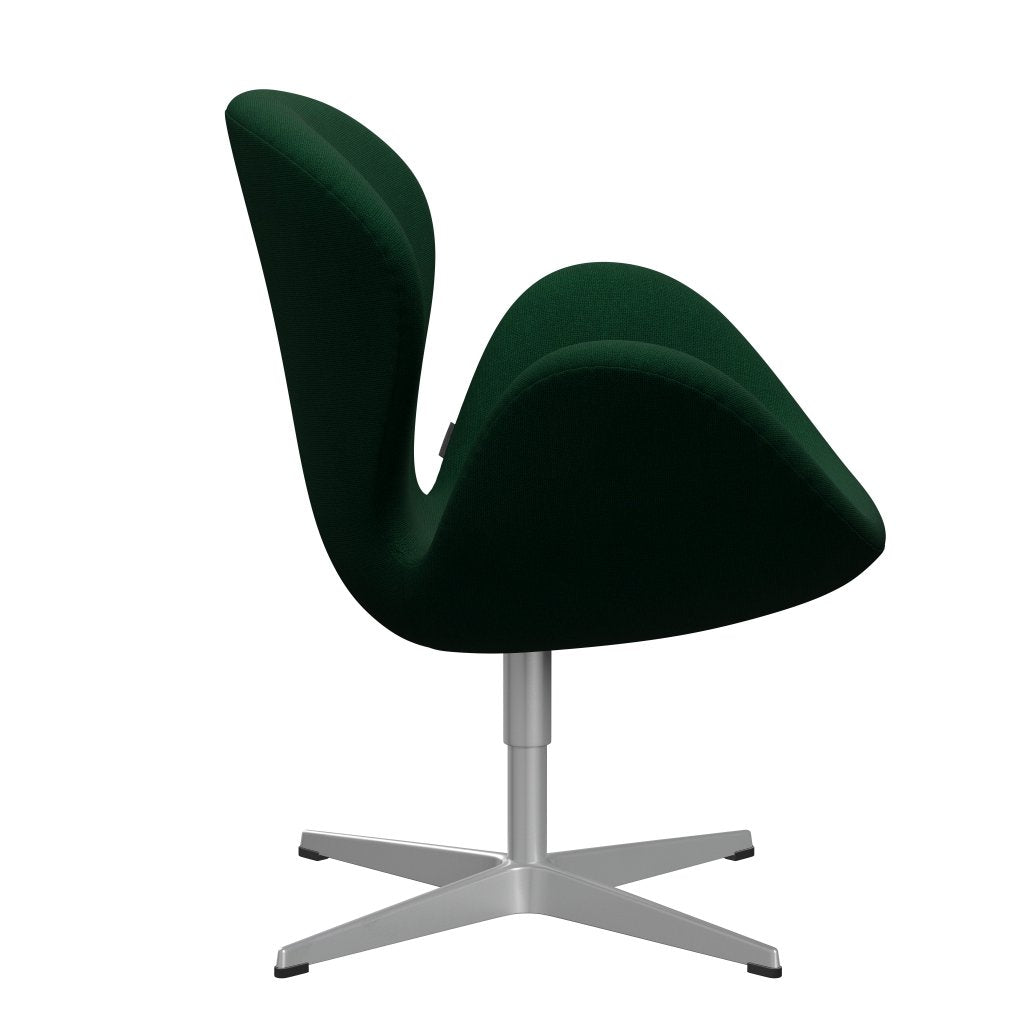 Fritz Hansen Swan Lounge Chair, stříbrná šedá/hallingdal láhev zelená