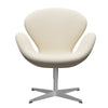 Fritz Hansen Swan Lounge Chair, stříbrná šedá/hallingdal vlna bílá