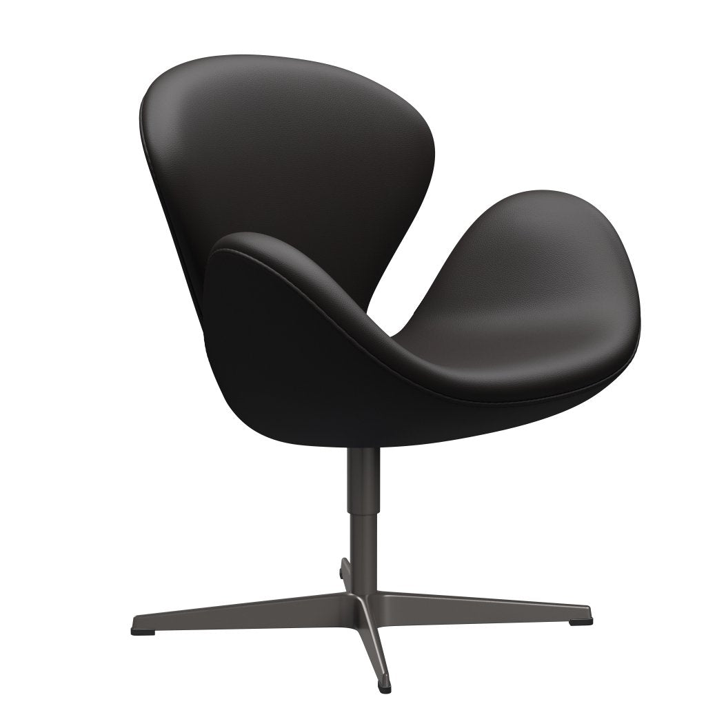 Fritz Hansen Swan Lounge Chair, teplá grafita/aura černá hnědá