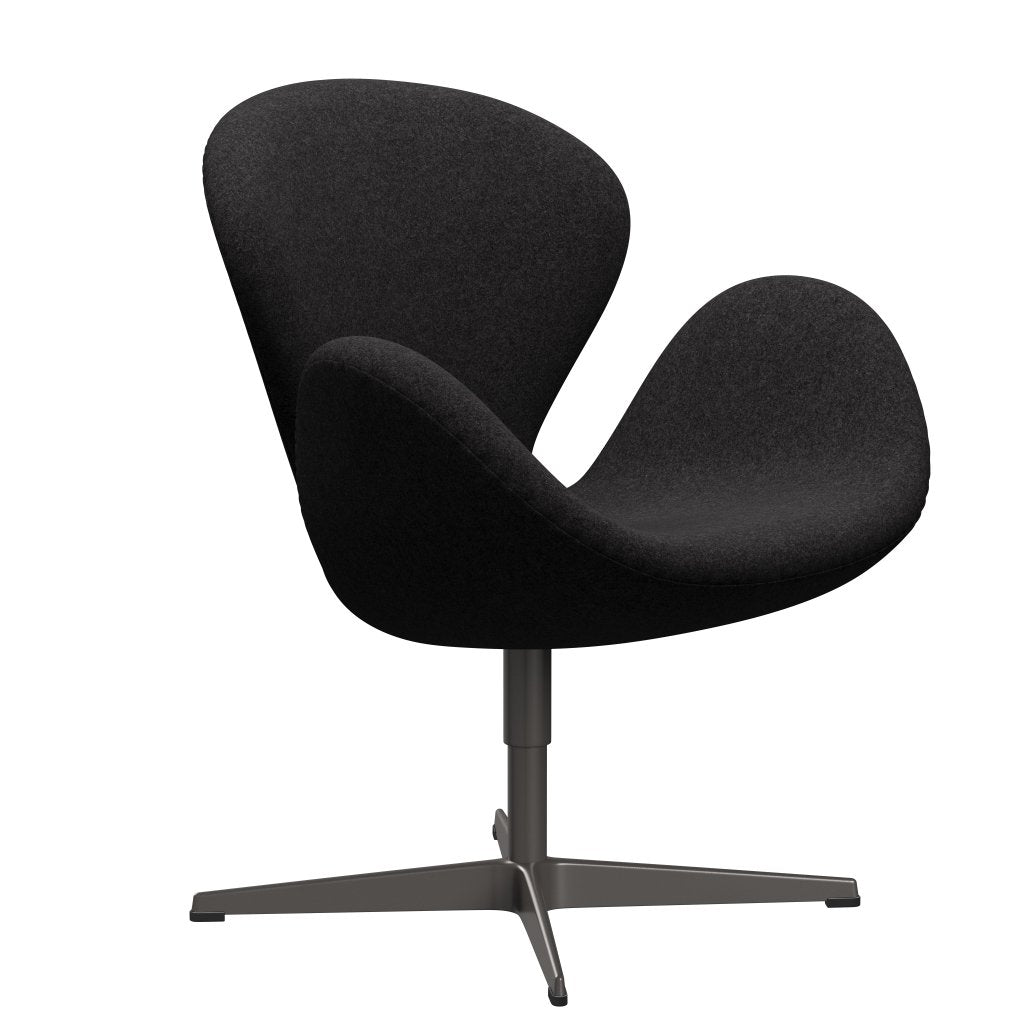Fritz Hansen Swan Lounge Chair, teplý grafit/Divina MD tmavě šedá