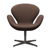 Fritz Hansen Swan Lounge Chair, teplý grafit/Divina MD lískový ořech