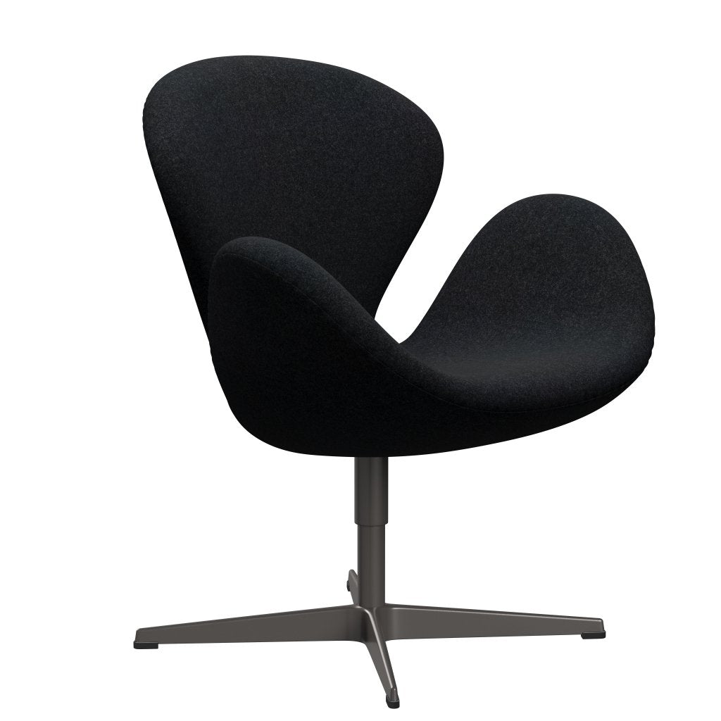 Fritz Hansen Swan Lounge Chair, teplý grafit/Divina MD Black