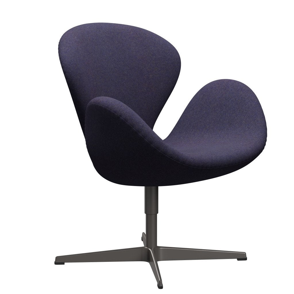 Fritz Hansen Swan Lounge Chair, teplý grafit/Divina MD Dusty Blue