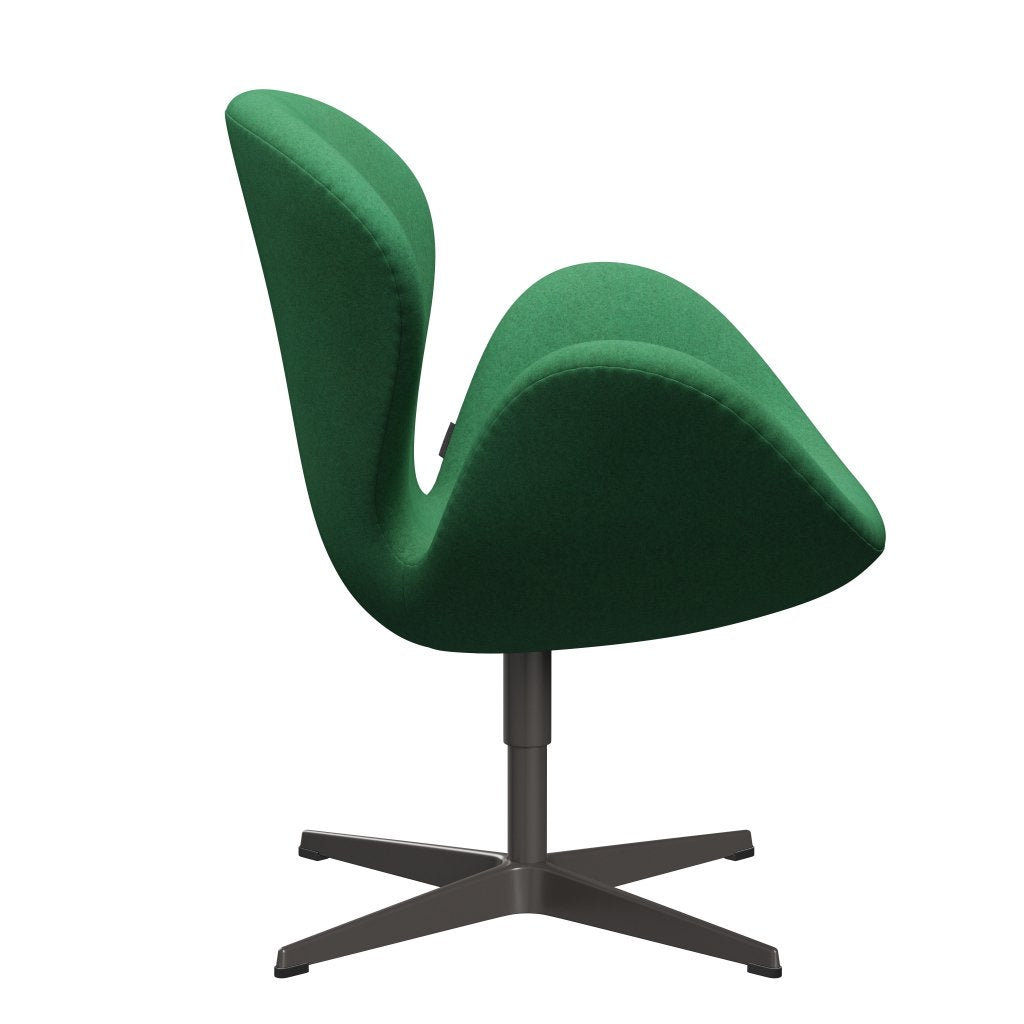 Fritz Hansen Swan Lounge Chair, teplá grafit/divina melange zelená