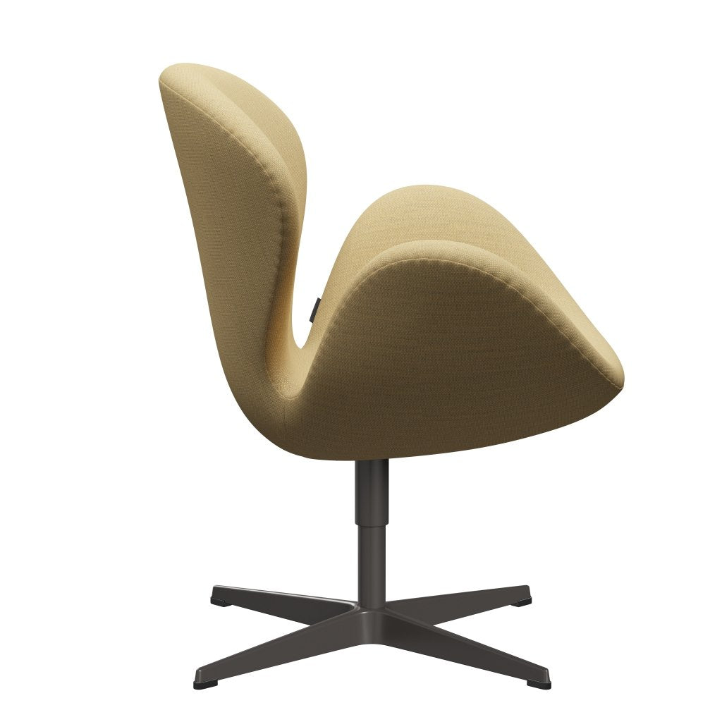 Fritz Hansen Swan Lounge Chair, teplý grafit/fiord jemná žlutá