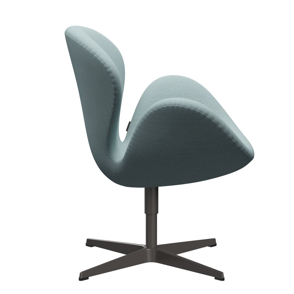 Fritz Hansen Swan Lounge Chair, teplý grafit/fiord světle modrá/kámen