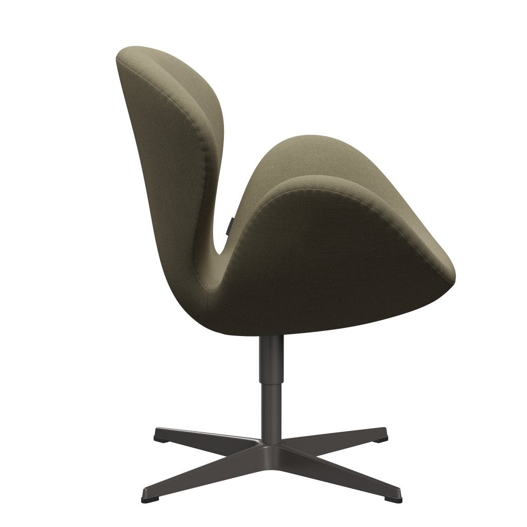 Fritz Hansen Swan Lounge Chair, teplý grafit/fiord olivově zelená/kámen