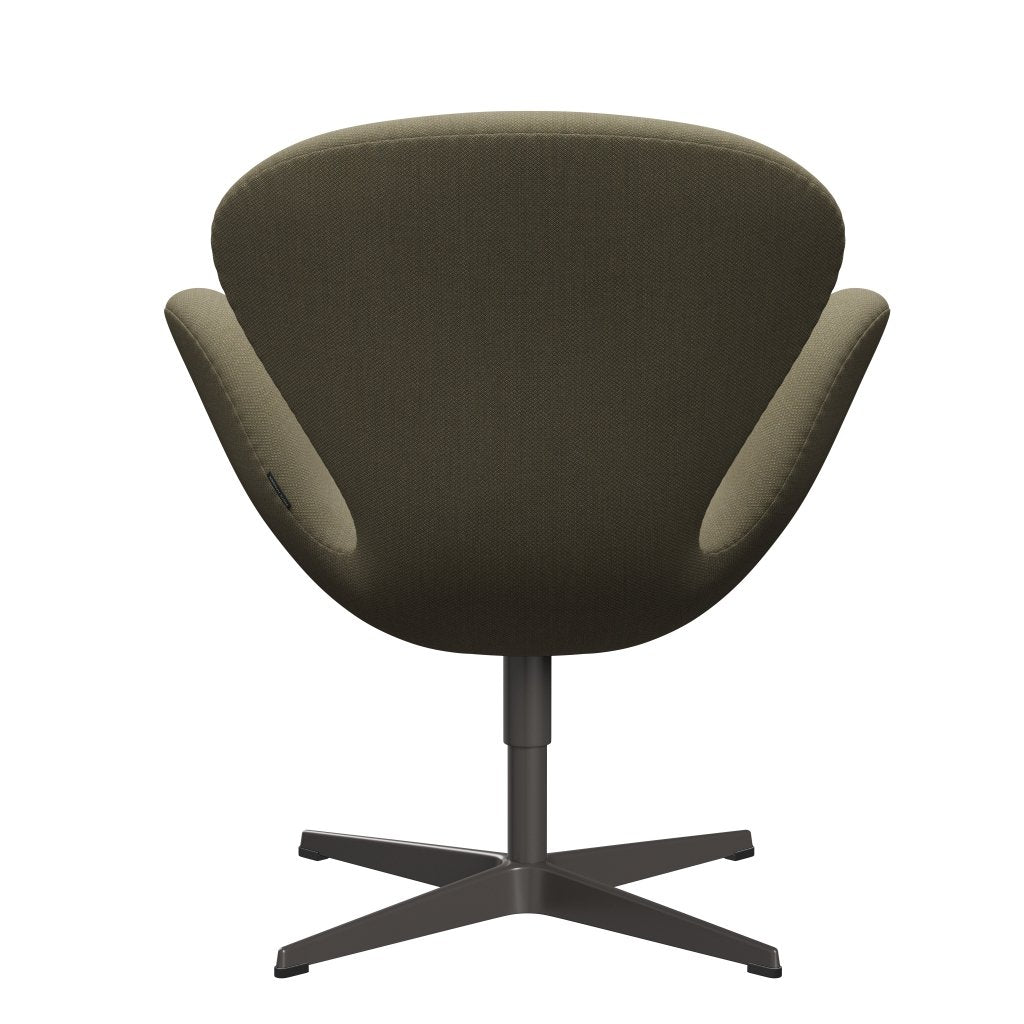 Fritz Hansen Swan Lounge Chair, teplý grafit/fiord olivově zelená/kámen
