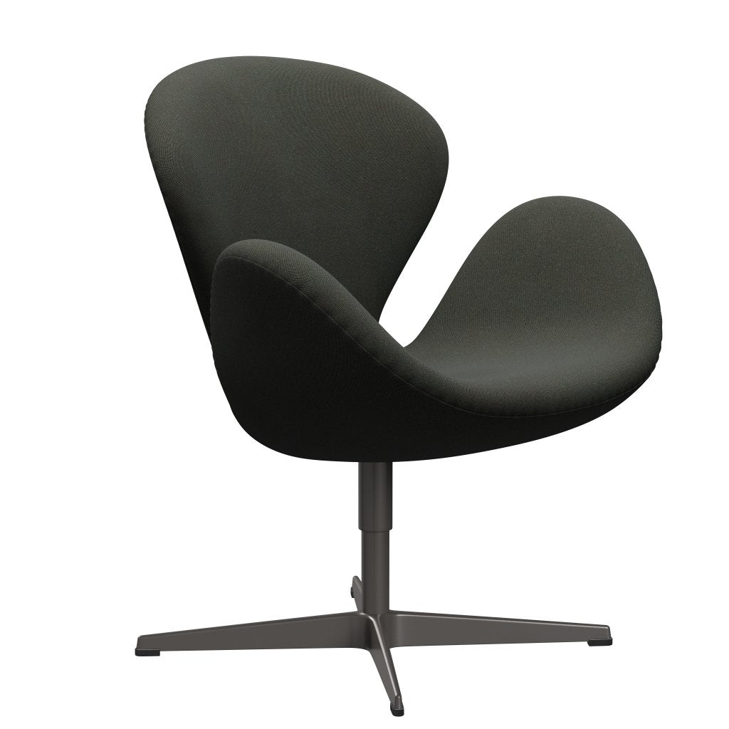 Fritz Hansen Swan Lounge Chair, teplý grafit/rime tmavě šedá/khaki/modrá
