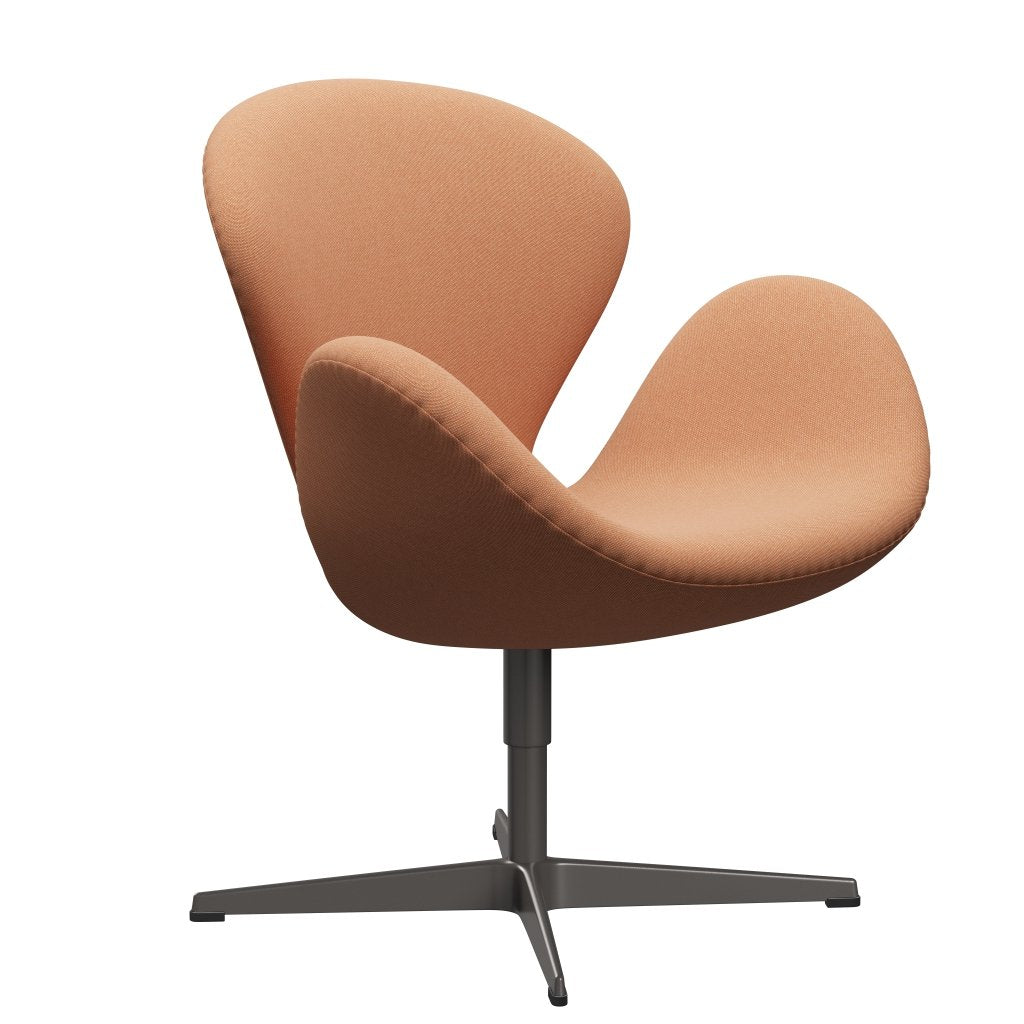 Fritz Hansen Swan Lounge Chair, teplý grafit/rime delikátní oranžová/bílá