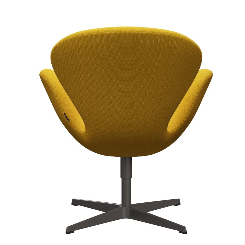 Fritz Hansen Swan Lounge Chair, teplá grafit/ocel žlutá