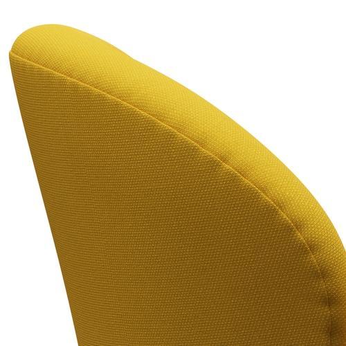 Fritz Hansen Swan Lounge Chair, teplá grafit/ocel žlutá