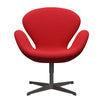 Fritz Hansen Swan Lounge Chair, teplý grafit/Steelcut Neon Red