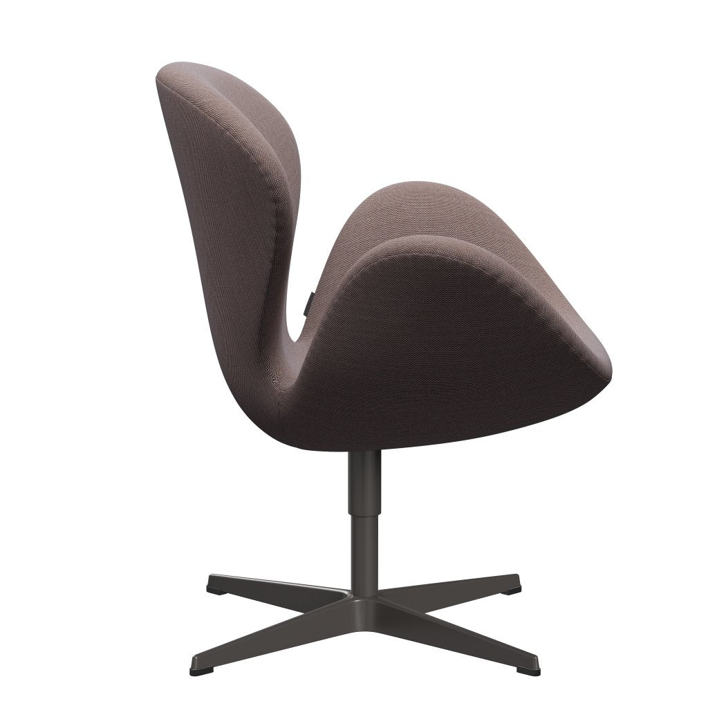 Fritz Hansen Swan Lounge Chair, teplý grafit/Steelcut Trio Orange/Light Grey/Black
